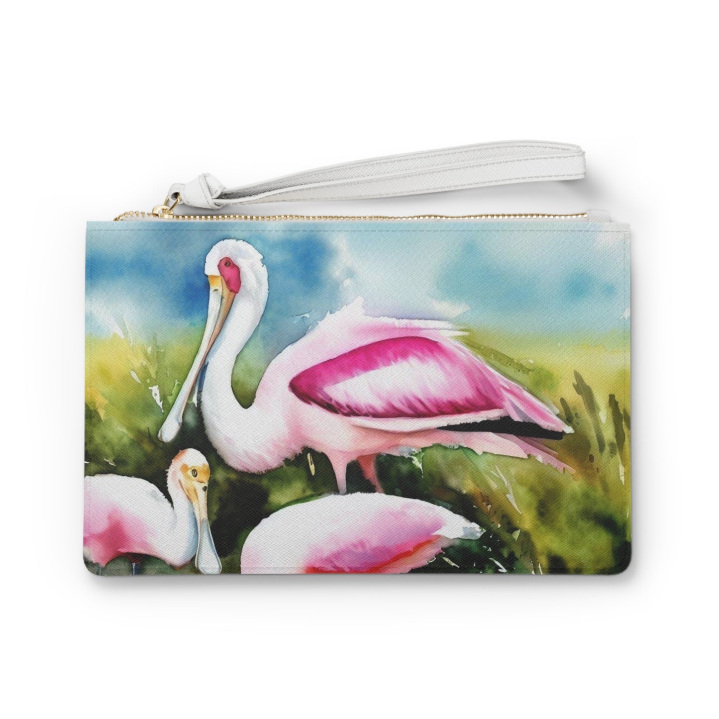 Roseate Spoonbill Family - Clutch Bag