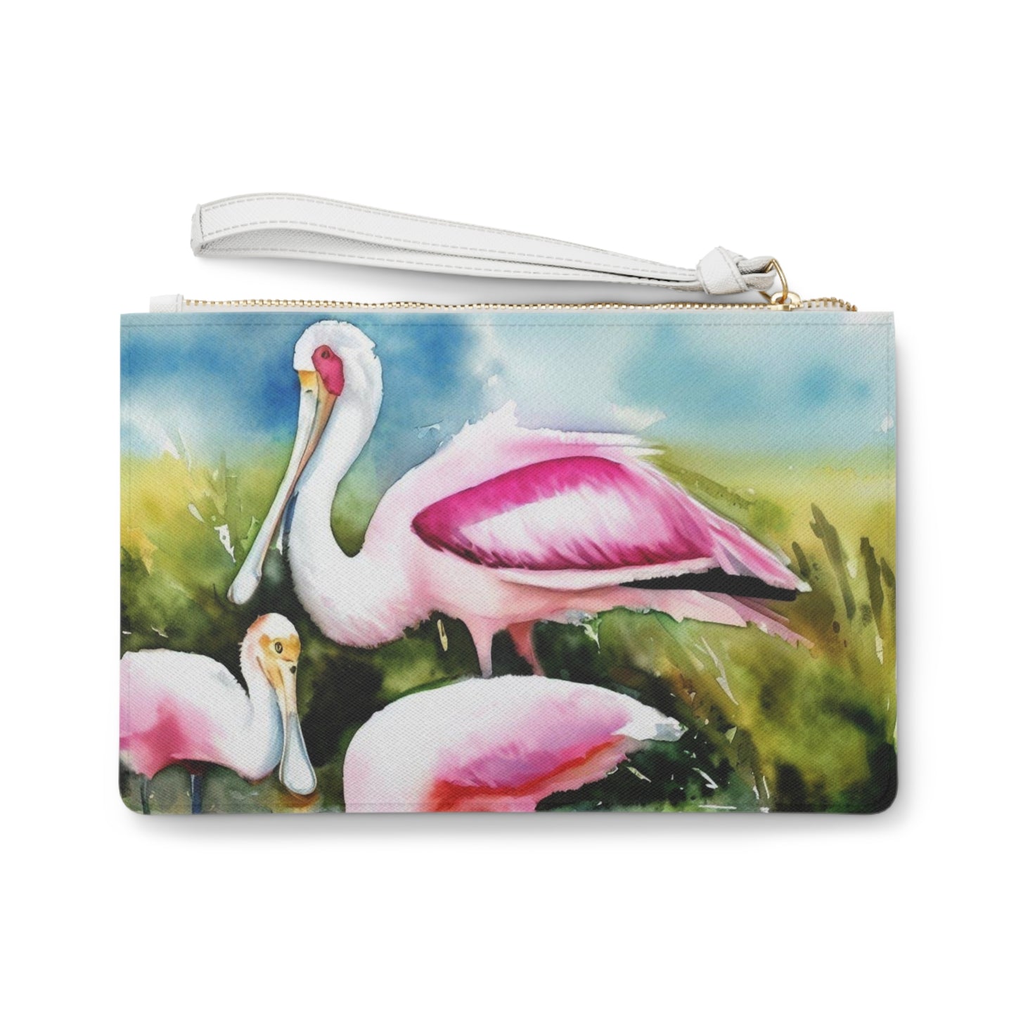 Roseate Spoonbill Family - Clutch Bag