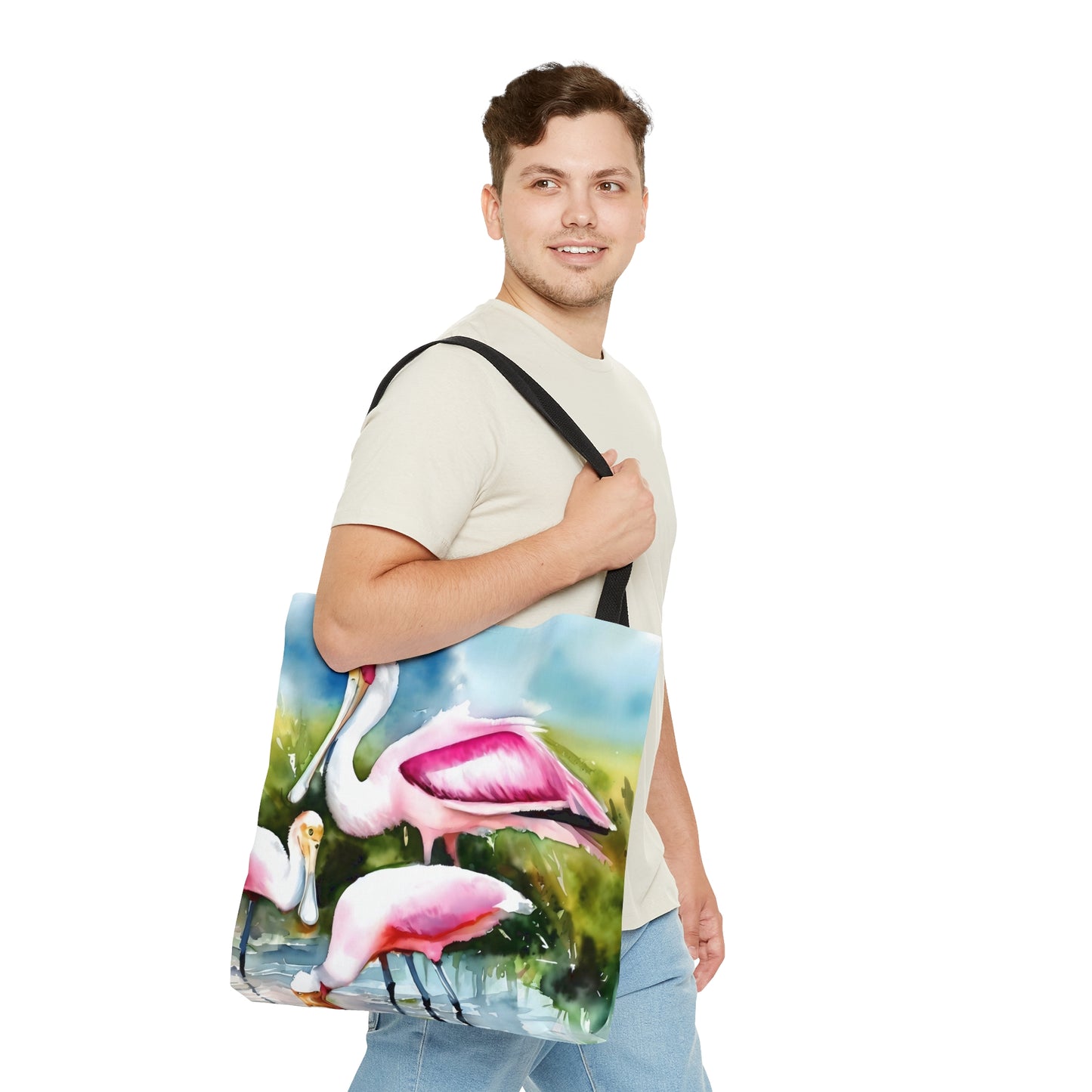 Roseate Spoonbill Tote Bag (AOP)