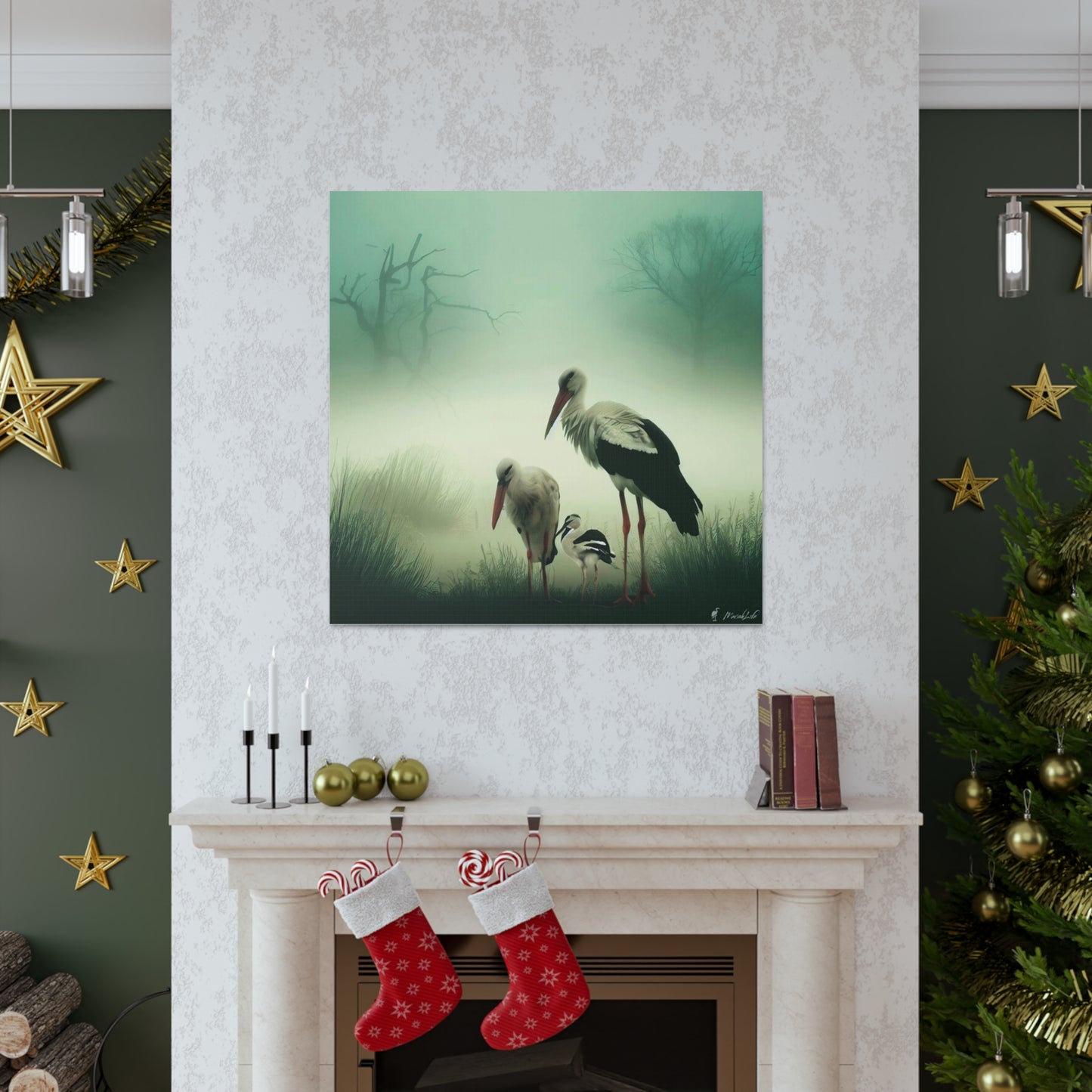 Stork Family - Canvas Gallery Wraps