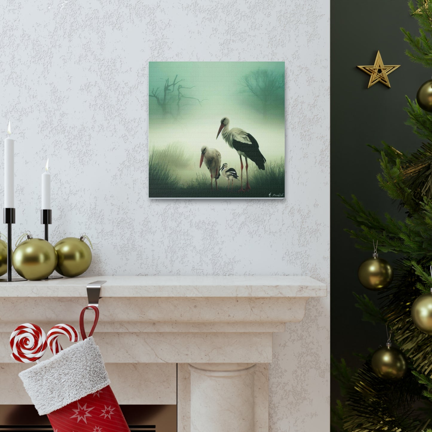 Stork Family - Canvas Gallery Wraps