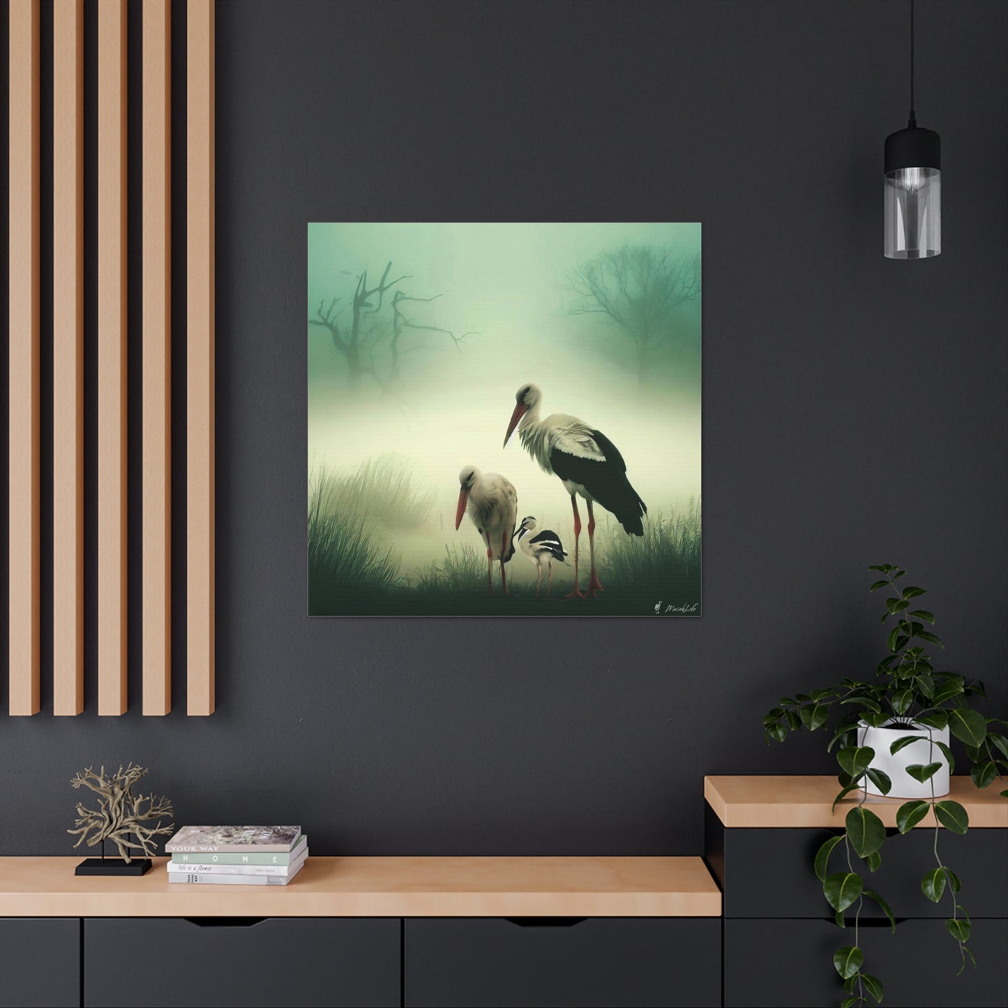 Stork Family - Canvas Gallery Wraps