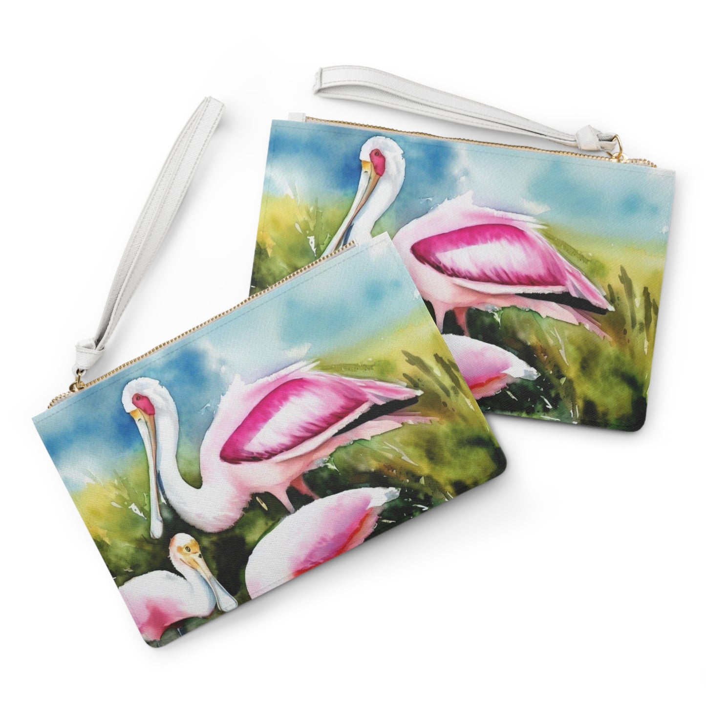 Roseate Spoonbill Family - Clutch Bag