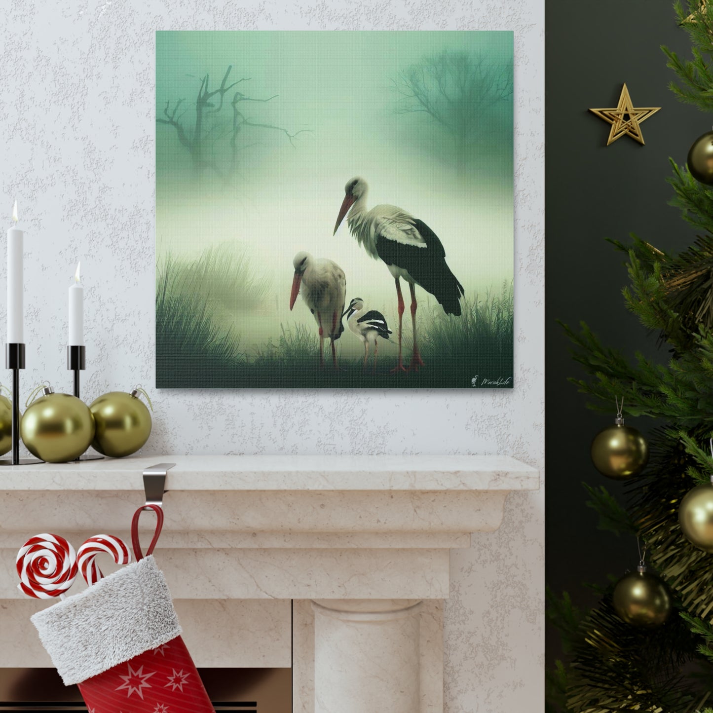 Stork Family - Canvas Gallery Wraps