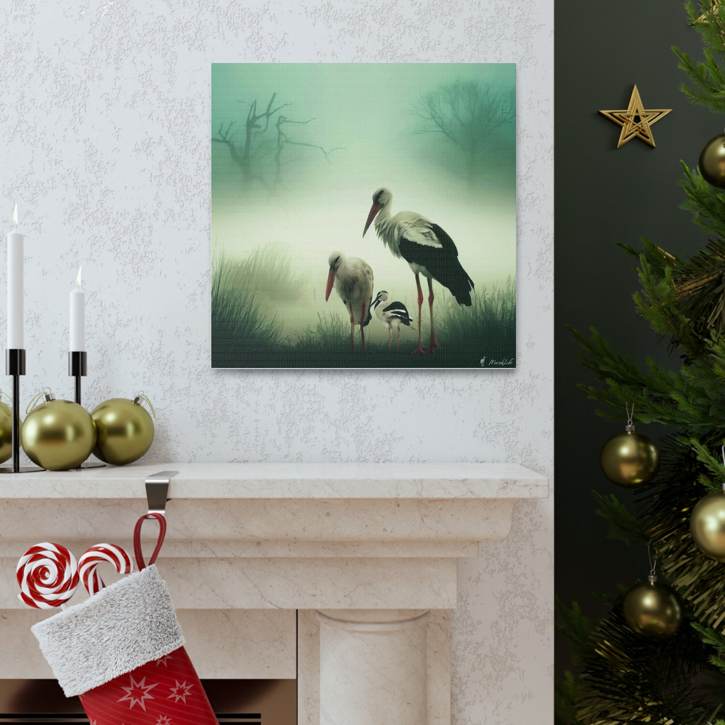 Stork Family - Canvas Gallery Wraps