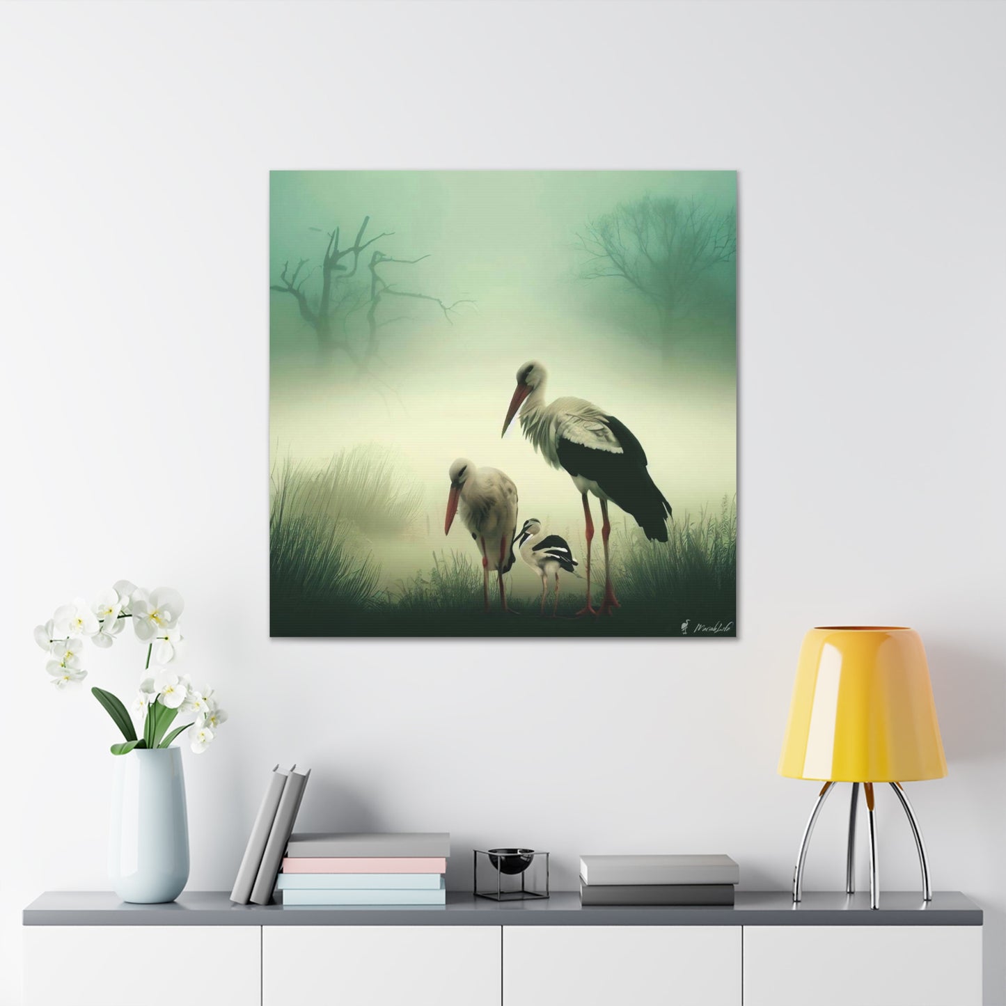 Stork Family - Canvas Gallery Wraps