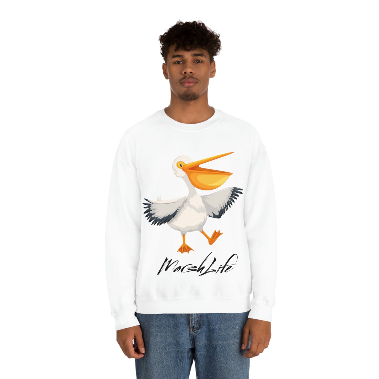 Unisex Heavy Blend™ Crewneck Sweatshirt - MarshLife Pelican